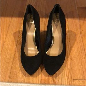 Jessica Simpson black suede heels